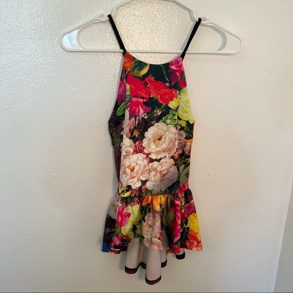 Flamingo Sleeveless Cross Back Blouse Floral - Picture 2 of 9